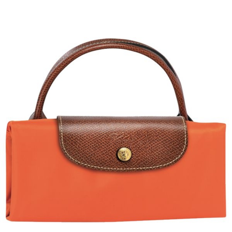 Orange Longchamp Le Pliage Original M Women's Travel Bags | 08741-JADP