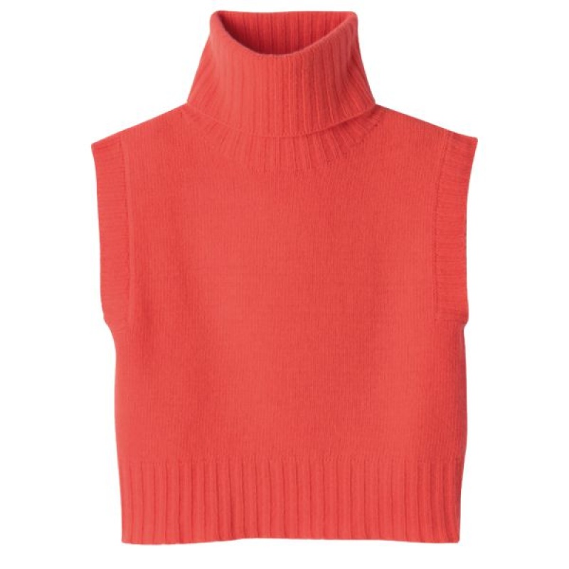 Orange Longchamp Sleeveless Women\'s Sweaters | 64793-XCYW