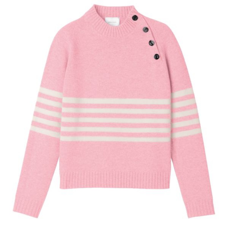 Pink Longchamp Knit Women\'s Sweaters | 70659-TBHN