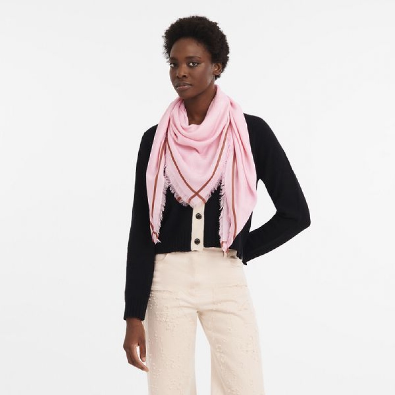 Pink Longchamp La Medaille Men's Scarf | 24918-YSZM