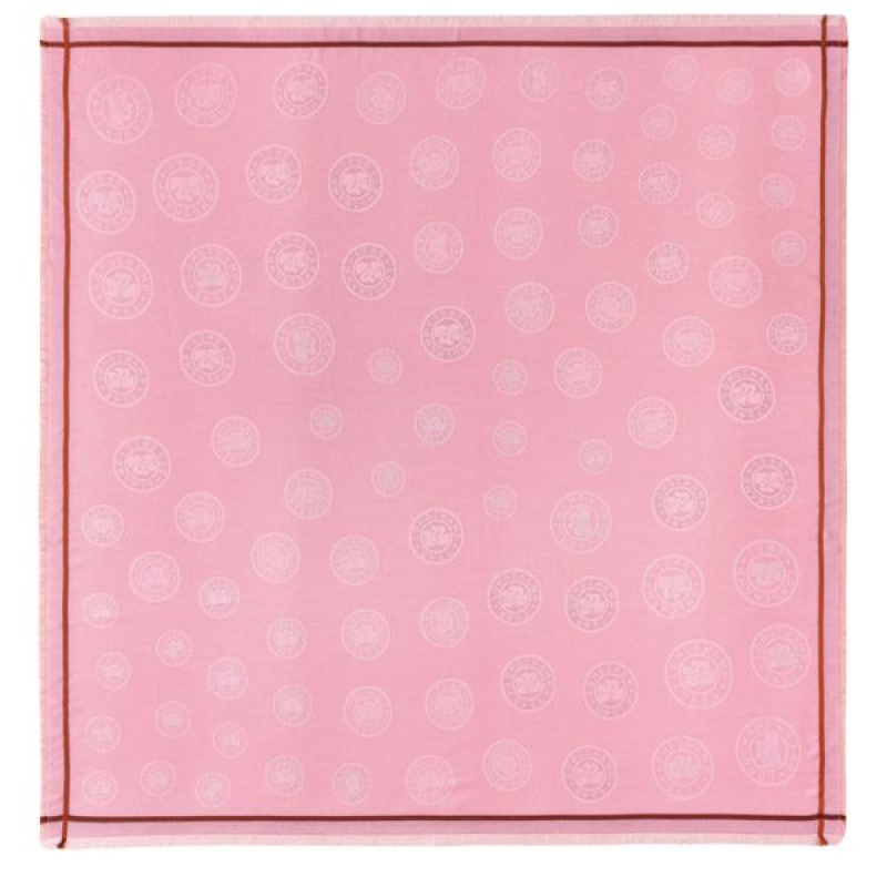 Pink Longchamp La Medaille Men\'s Scarf | 24918-YSZM