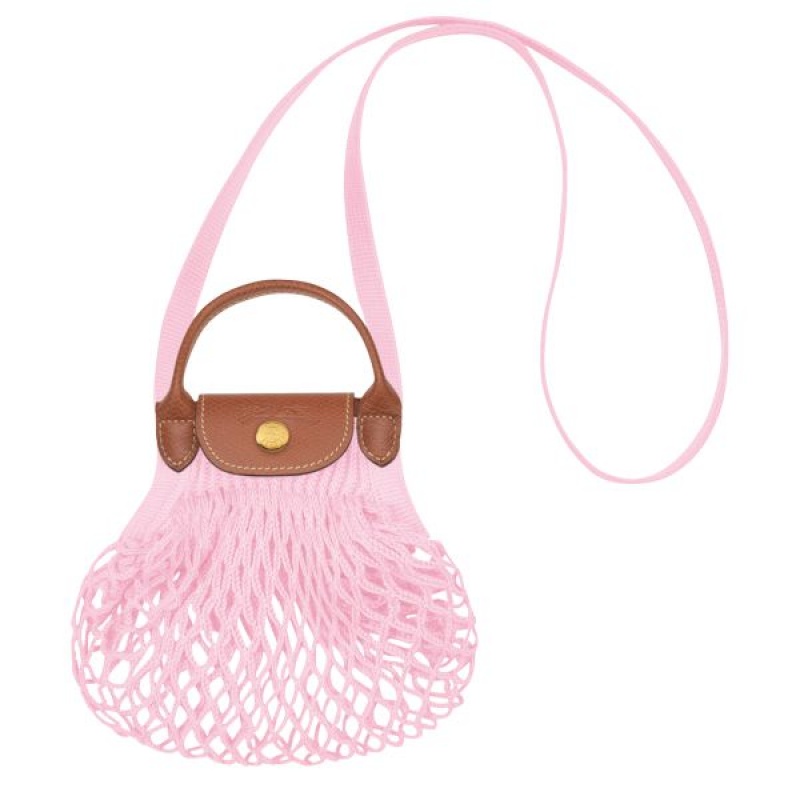 Pink Longchamp Le Pliage Filet XS Women's Crossbody Bags | 29847-IXQL