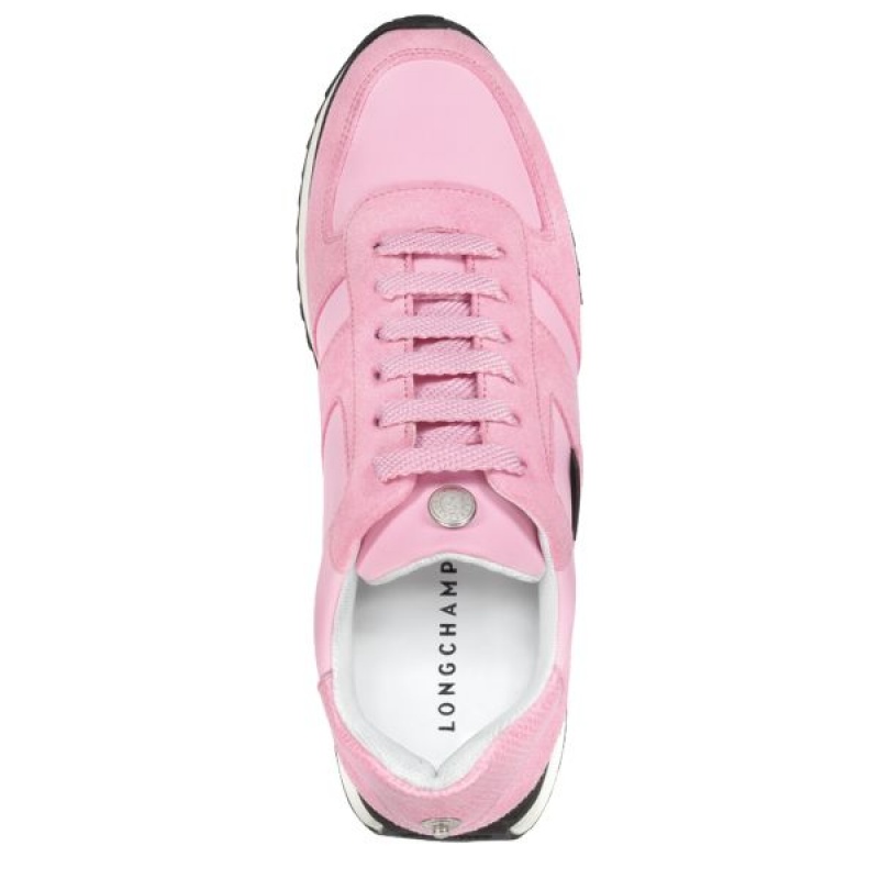 Pink Longchamp Le Pliage Green Women's Sneakers | 79546-JKAM