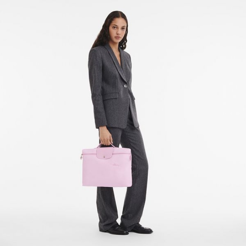 Pink Longchamp Le Pliage S Women's Briefcase | 94815-BUGF