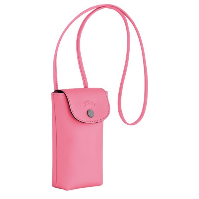 Pink Longchamp Le Pliage Xtra With Leather Lace Men's Phone Case | 08132-CBGM