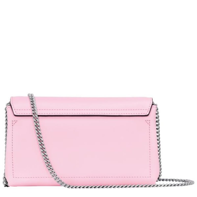 Pink Longchamp Roseau Clutch Women's Crossbody Bags | 42360-BIDR