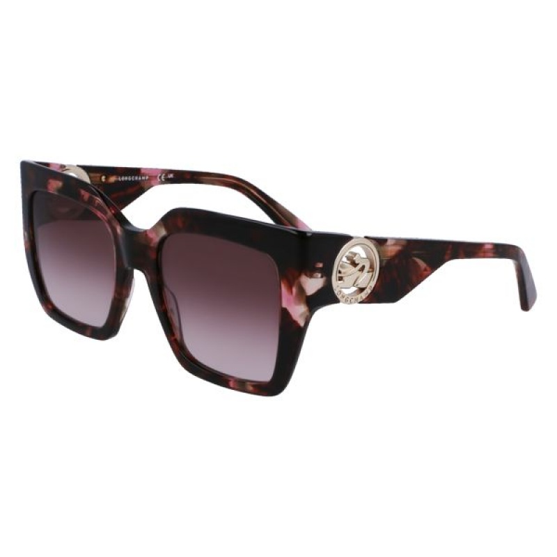 Pink Turquoise Longchamp Acetate Women's Sunglasses | 97513-ALPX