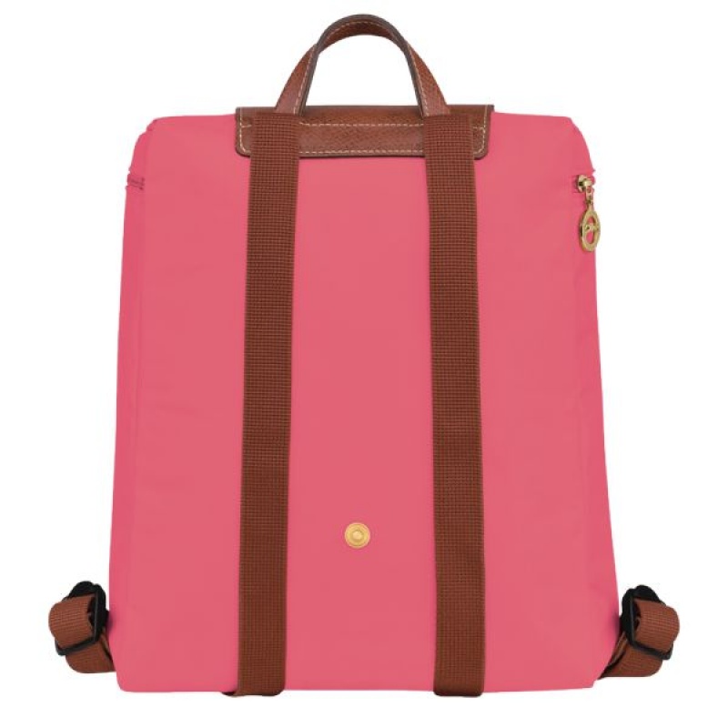 Pink / Brown Longchamp Le Pliage Original M Men's Backpacks | 97843-BPNM