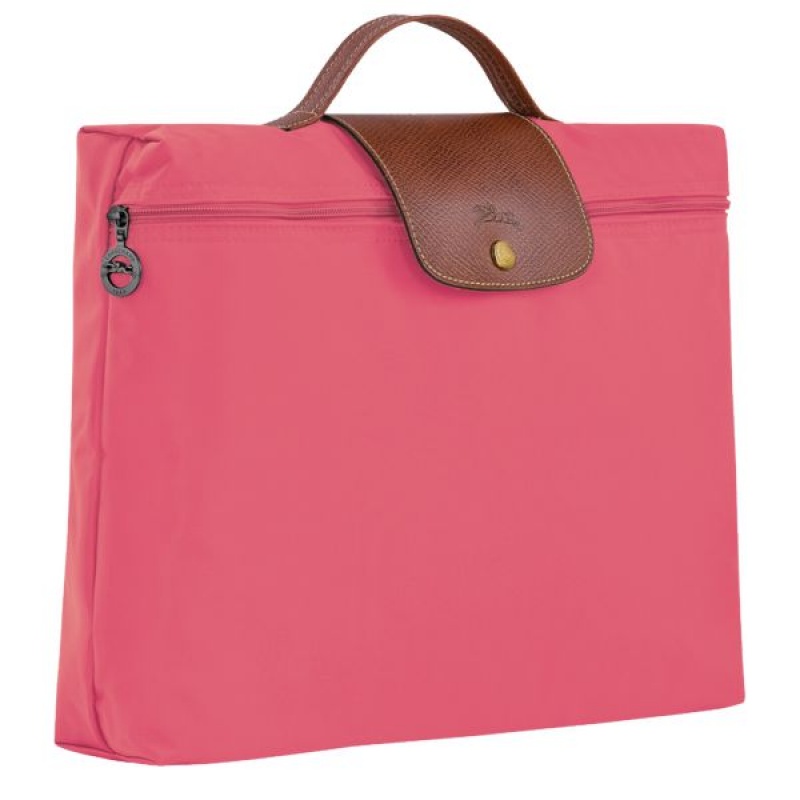 Pink / Brown Longchamp Le Pliage Original S Men's Briefcase | 14736-HUCT