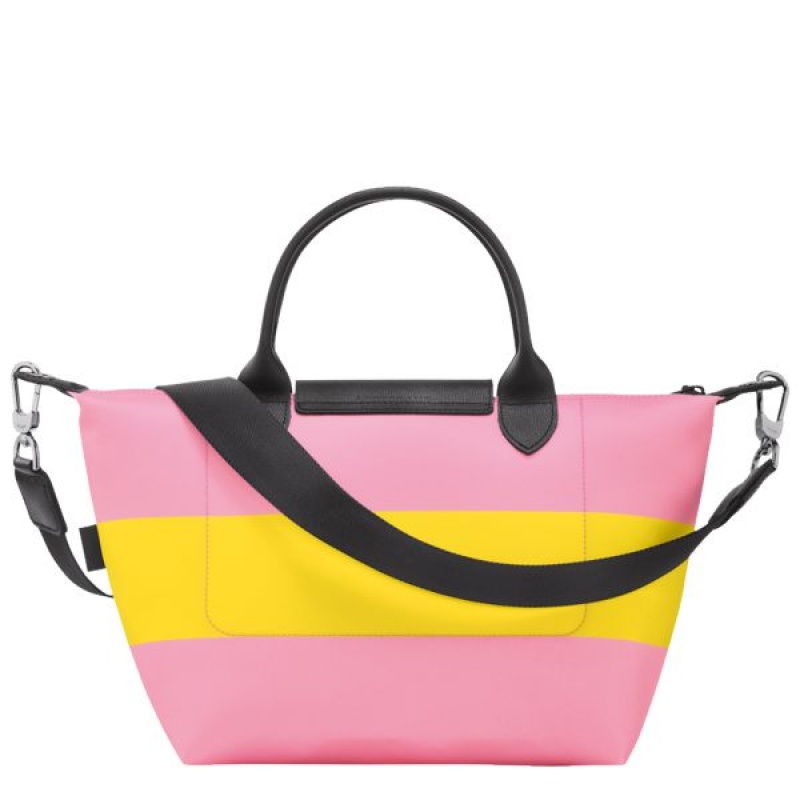 Pink / Yellow Longchamp Le Pliage Collection S Men's Handbag | 69724-RCMU