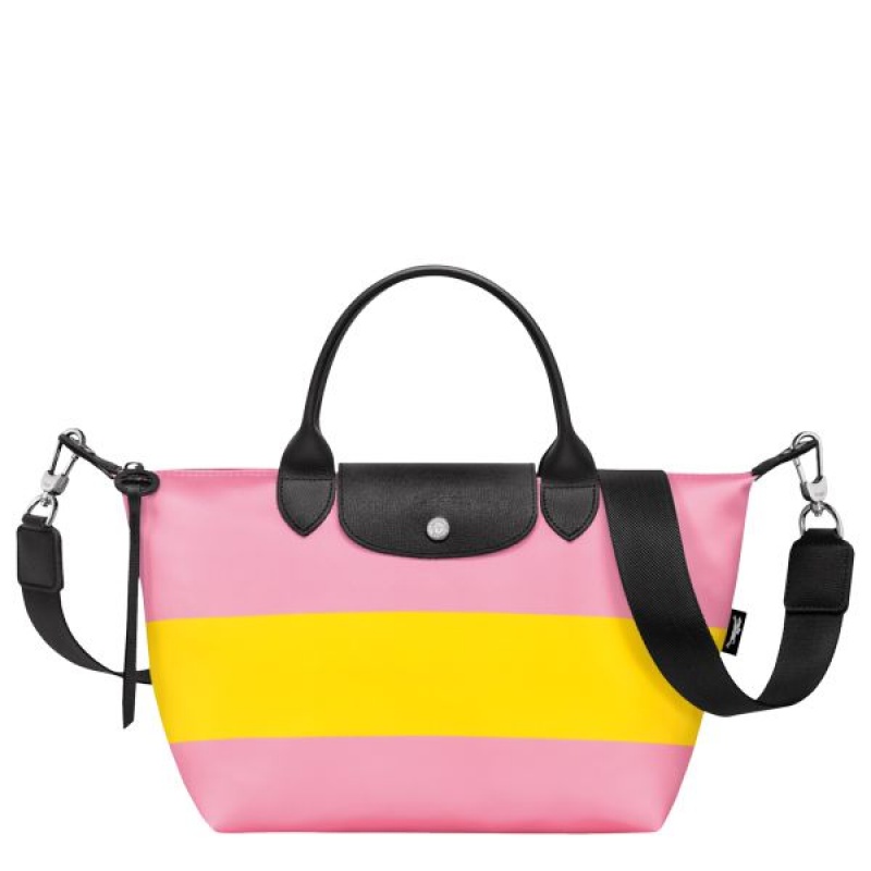 Pink / Yellow Longchamp Le Pliage Collection S Men's Handbag | 69724-RCMU