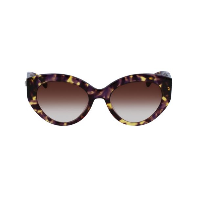 Purple Longchamp Acetate Women\'s Sunglasses | 95803-TJAZ