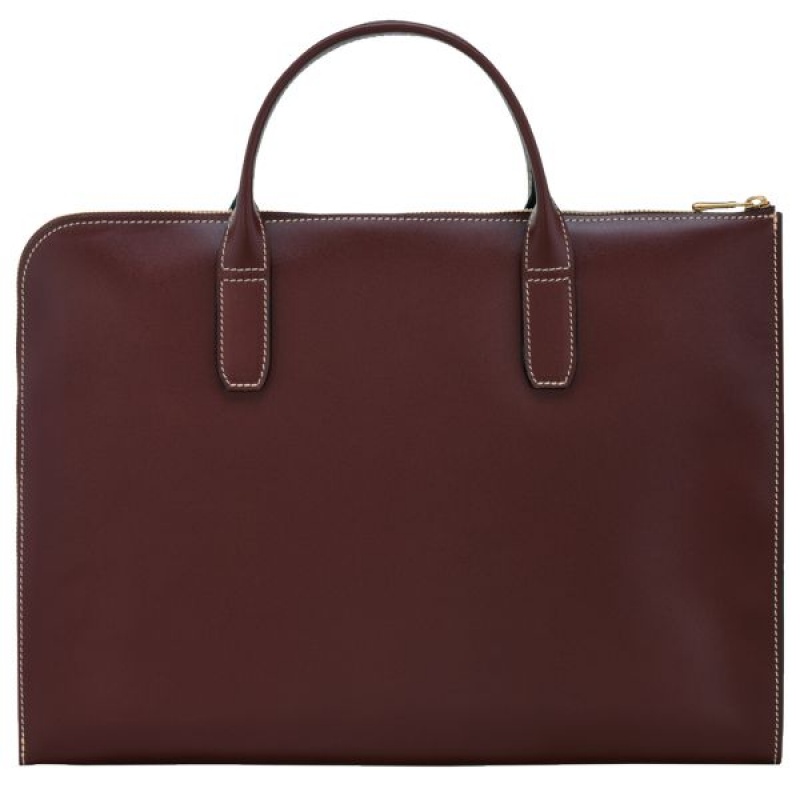 Purple Longchamp Le Foulonne Men's Briefcase | 04132-PELJ