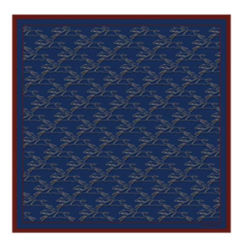 Purple / Navy Longchamp Chevaux Recto Verso Silk 70 Women's Scarf | 09257-LWGU