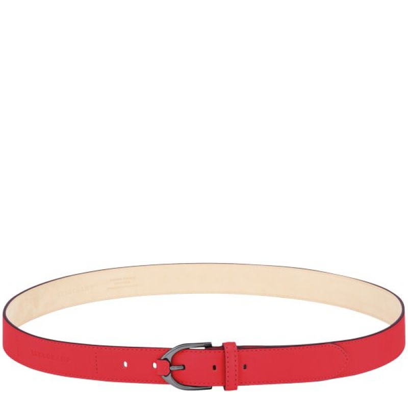 Red Longchamp 3D Women's Belts | 65238-IEUS