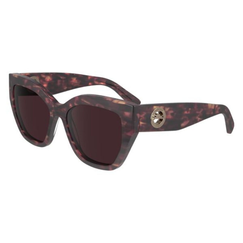 Red Longchamp Acetate Women's Sunglasses | 19684-ABND