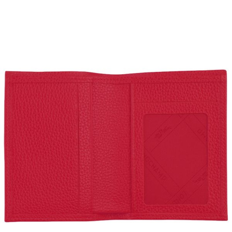 Red Longchamp Le Foulonne Men's Cardholders | 28906-HGIC