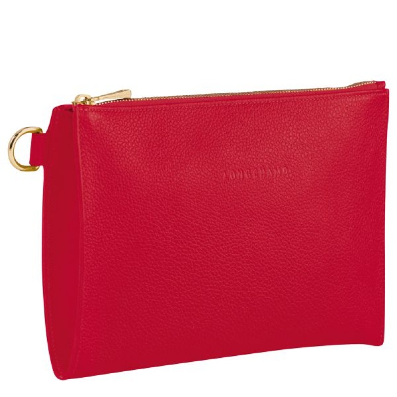 Red Longchamp Le Foulonne Men's Pouches | 15243-DQYH