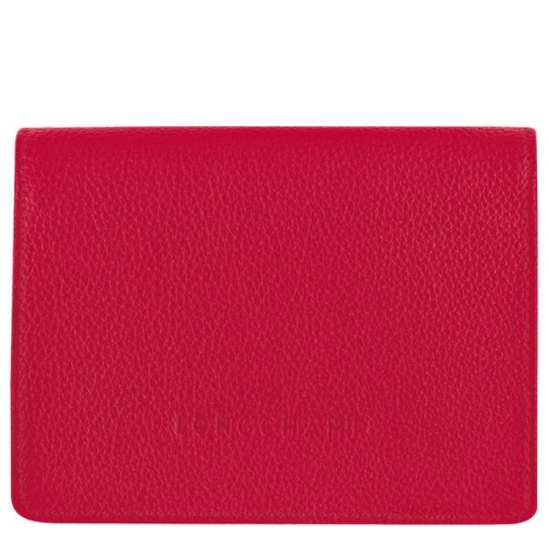 Red Longchamp Le Foulonne Men\'s Wallets | 23568-LAEW