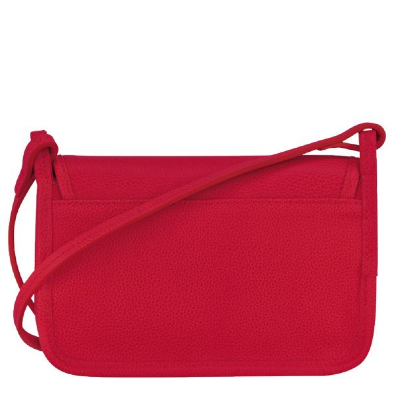 Red Longchamp Le Foulonne On Chain Women's Crossbody Bags | 70924-RBAY