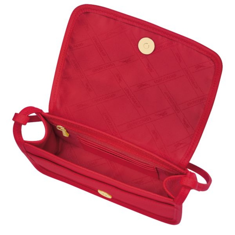 Red Longchamp Le Foulonne On Chain Women's Crossbody Bags | 70924-RBAY