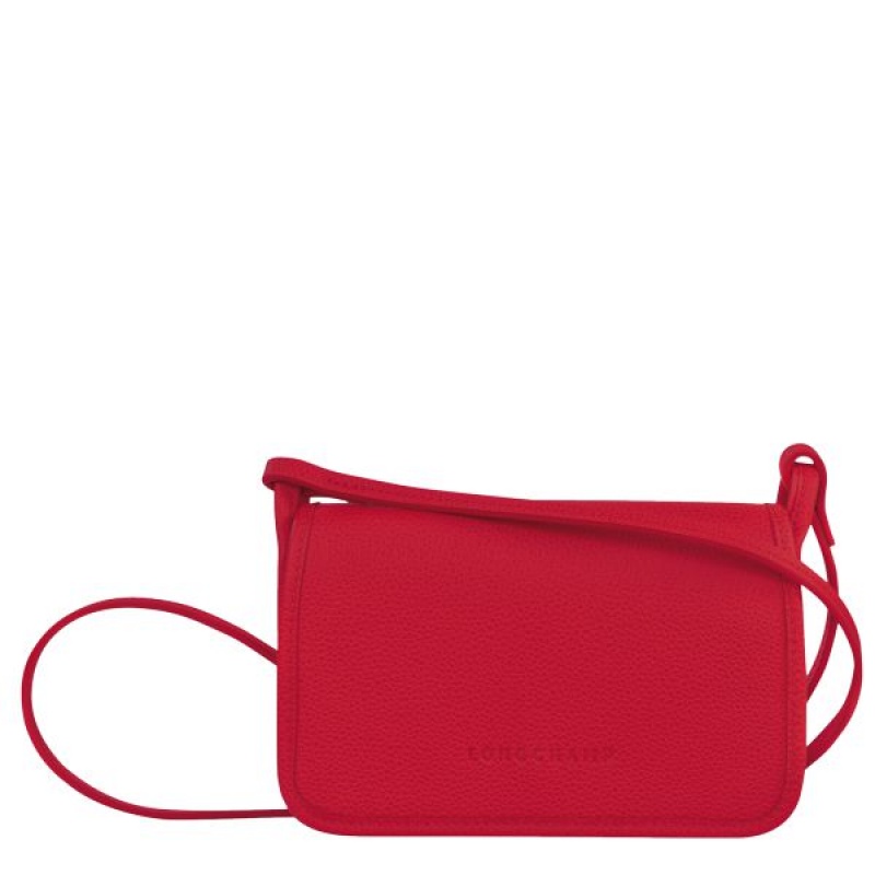 Red Longchamp Le Foulonne On Chain Women's Crossbody Bags | 70924-RBAY