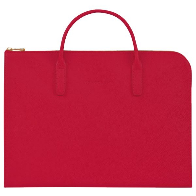 Red Longchamp Le Foulonne S Men\'s Briefcase | 32485-WHKB