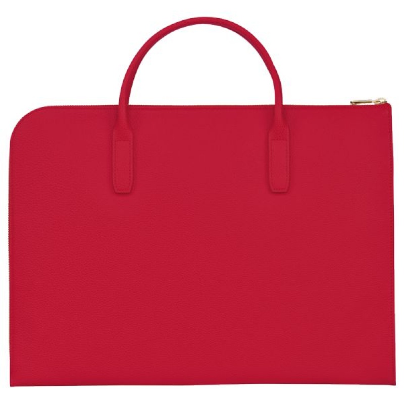 Red Longchamp Le Foulonne S Men's Briefcase | 35126-QVAI