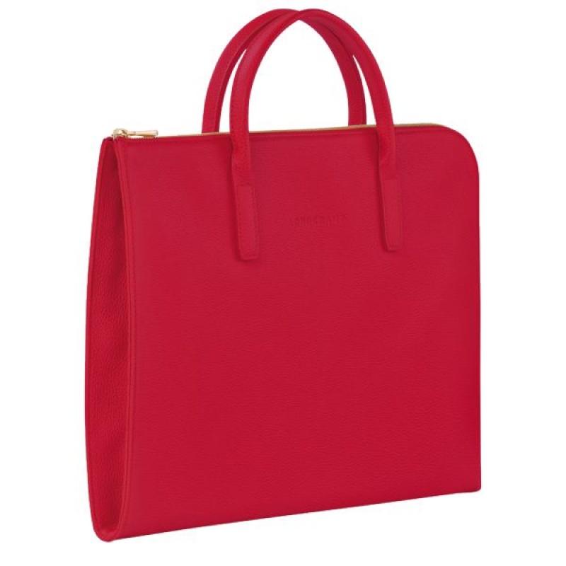 Red Longchamp Le Foulonne S Women's Briefcase | 83972-NETR