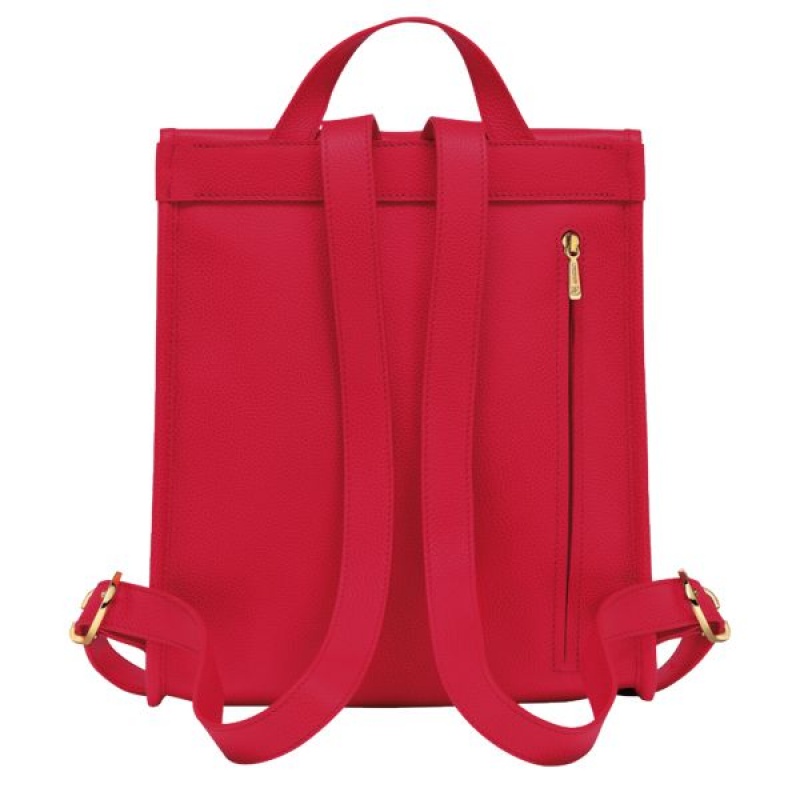 Red Longchamp Le Foulonne Women's Backpacks | 84305-XAVK