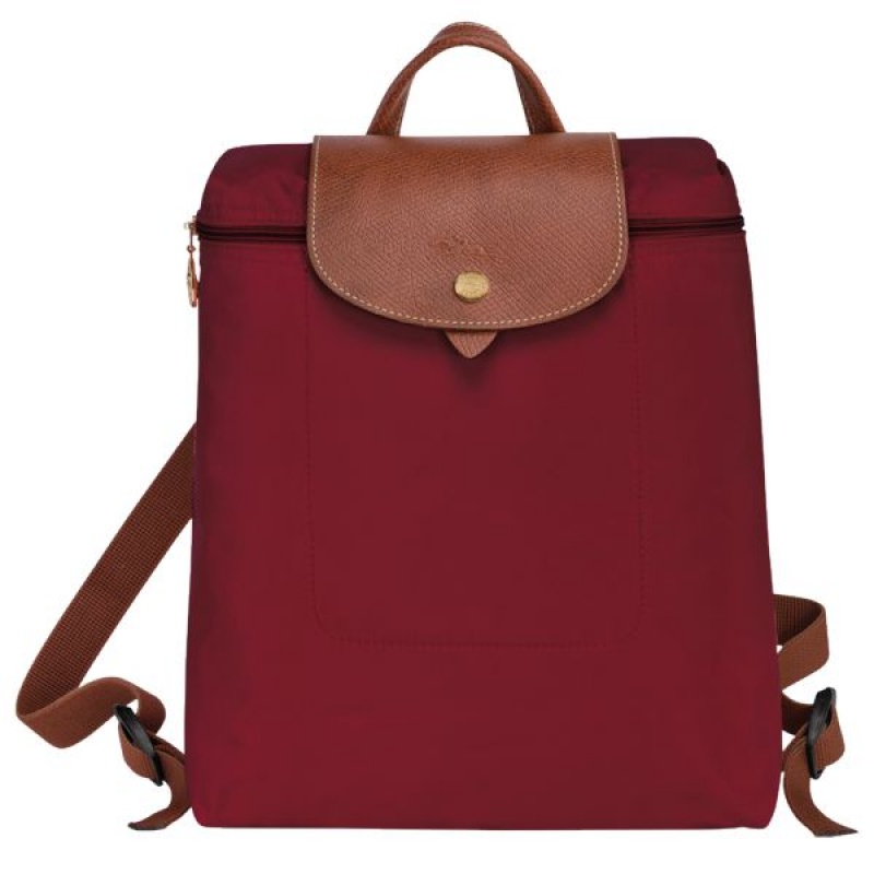 Red Longchamp Le Pliage Original M Men\'s Backpacks | 05274-OXET