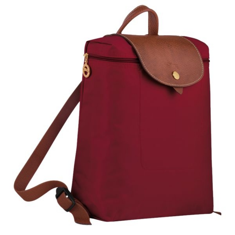 Red Longchamp Le Pliage Original M Women's Backpacks | 05472-HUTP