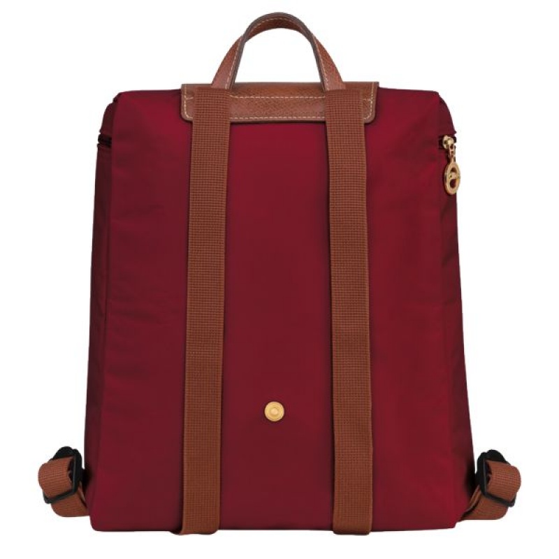 Red Longchamp Le Pliage Original M Women's Backpacks | 05472-HUTP