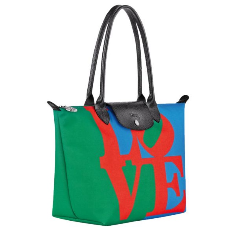 Red Longchamp Robert Indiana M Men's Tote Bags | 39614-PBDO