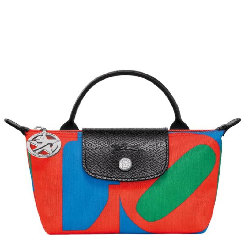 Red Longchamp Robert Indiana Men\'s Pouches | 96371-HPWY