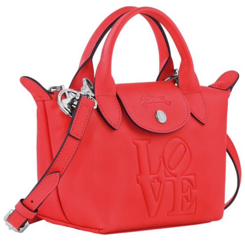 Red Longchamp Robert Indiana XS Men's Handbag | 50287-JCTN