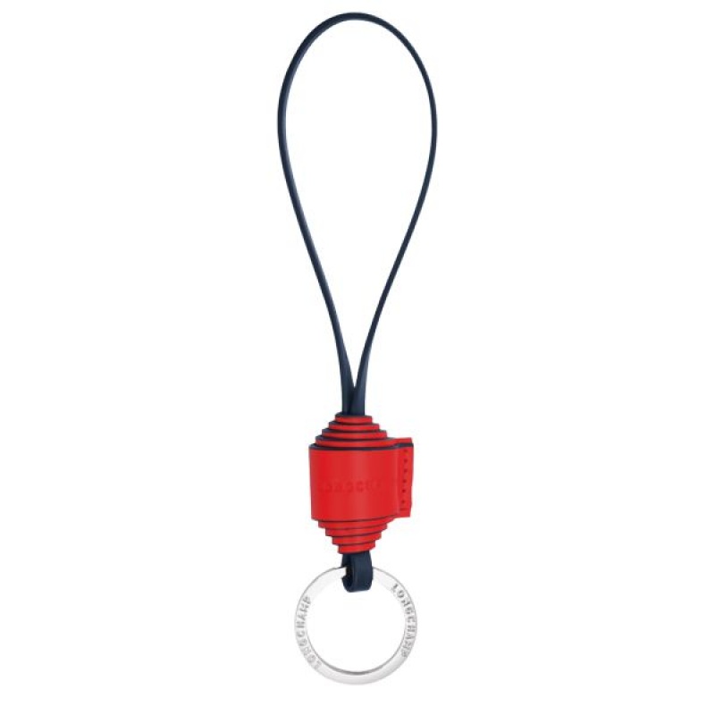 Red / Navy Longchamp Fall/Winter Men's Key Rings | 90245-GMFR