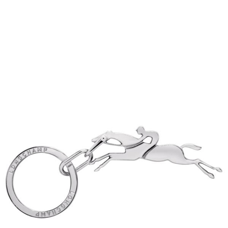 Silver Longchamp Cavalier Men's Key Rings | 26170-YGLR