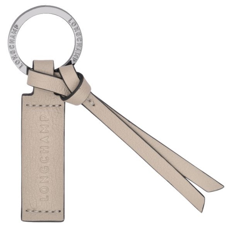 Silver / Beige Longchamp 3D Women\'s Key Rings | 13065-UZYE