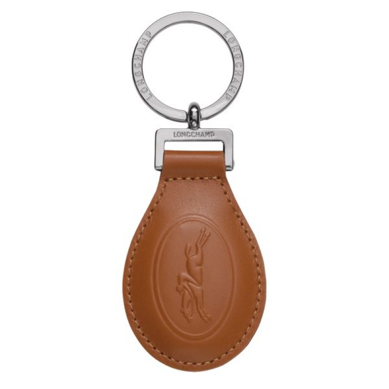 Silver / Brown Longchamp Le Foulonne Men\'s Key Rings | 20849-AMTD