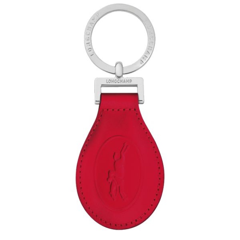 Silver / Red Longchamp Le Foulonne Men\'s Key Rings | 49801-FUNA