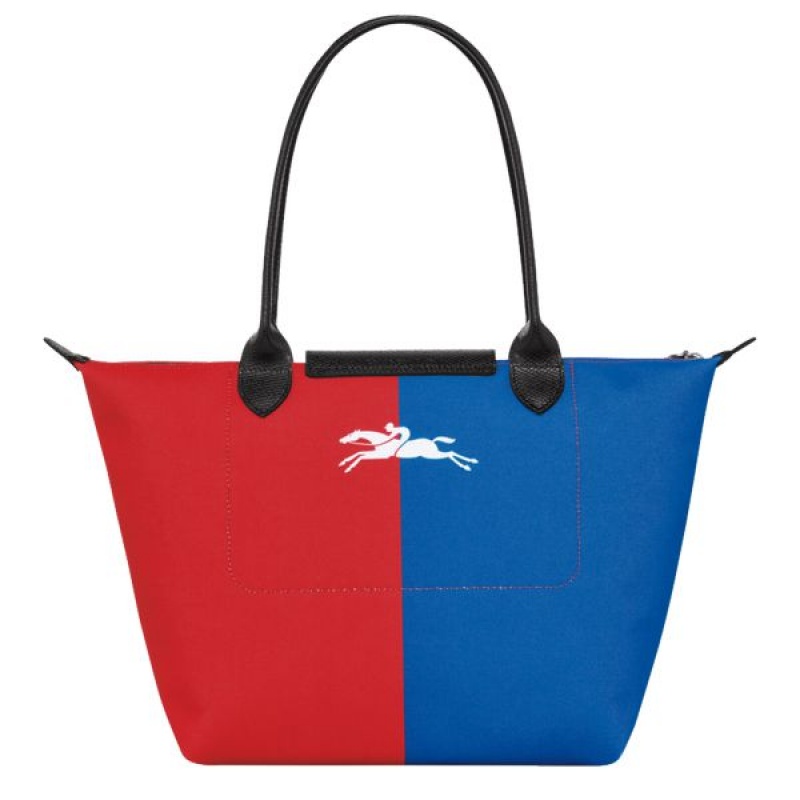 White Longchamp Robert Indiana M Men's Tote Bags | 02145-DFNI