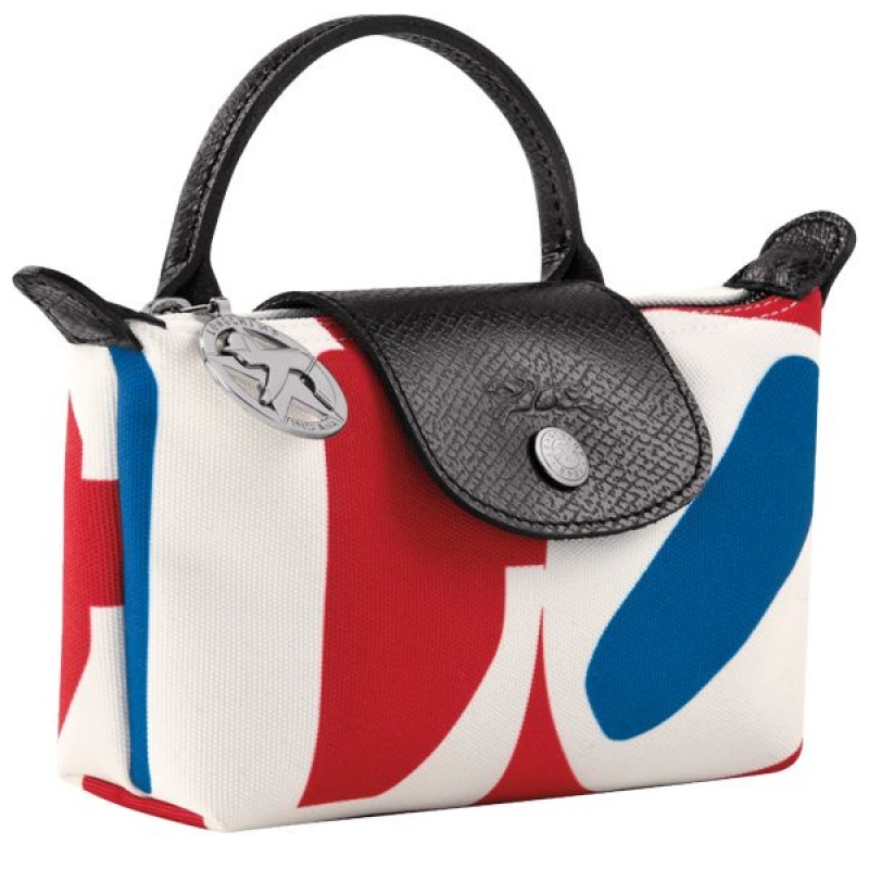 White Longchamp Robert Indiana Men's Pouches | 51728-FJPQ