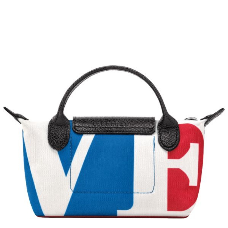 White Longchamp Robert Indiana Men's Pouches | 51728-FJPQ