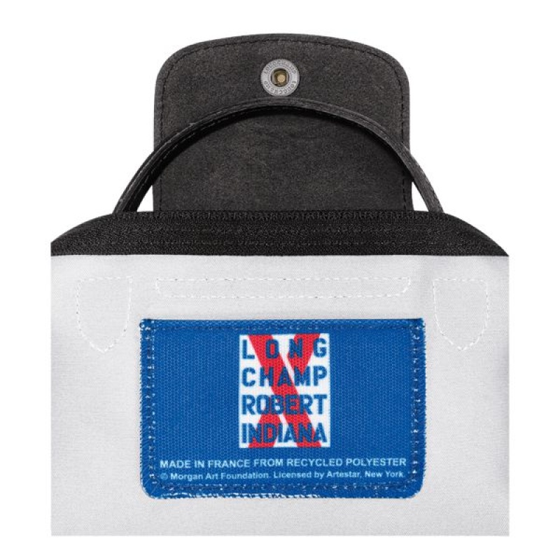 White Longchamp Robert Indiana Men's Pouches | 51728-FJPQ