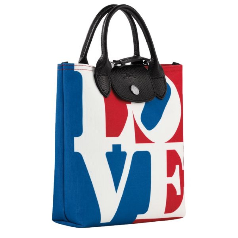 White Longchamp Robert Indiana XS Men's Crossbody Bags | 04937-DGFZ