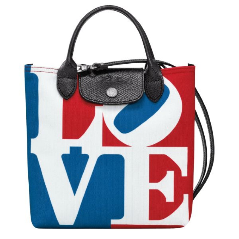 White Longchamp Robert Indiana XS Men's Crossbody Bags | 04937-DGFZ