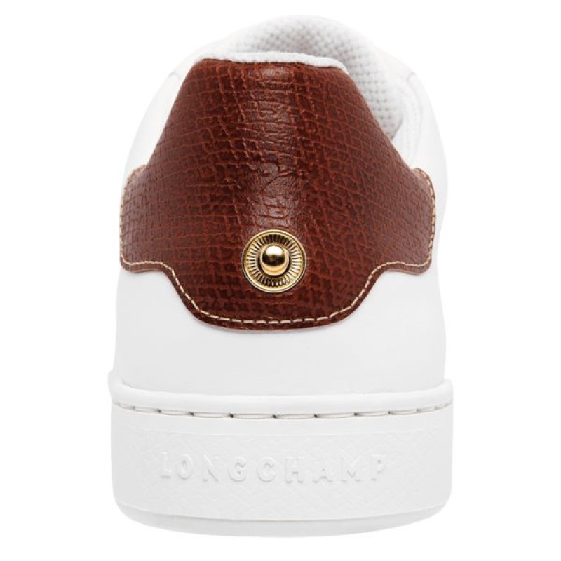 White Longchamp Spring/Summer Women's Sneakers | 48062-ZAYT