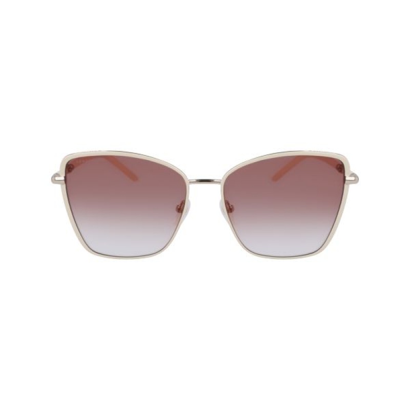 White / Brown Longchamp Acetate Women's Sunglasses | 63405-SUZI